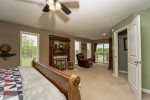 UPPER LEVEL BEDROOM 5 KING BED MASTER SUITE WITH WALK OUT DOORS TO THE DECK & BEAUTIFUL VIEWS OF THE OSAGE RIVER 